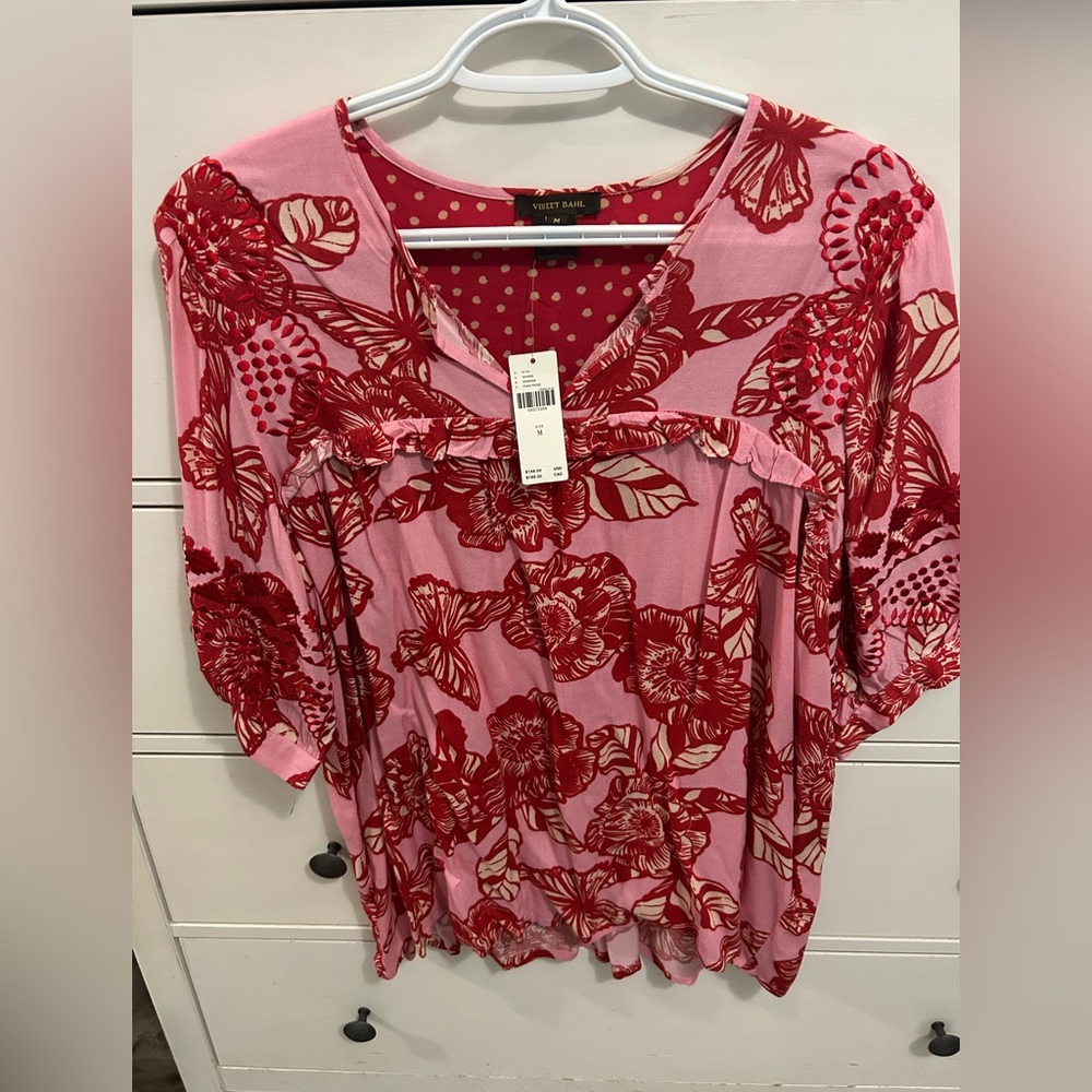 Anthropologie Vineet Bahl Short Sleeve Top